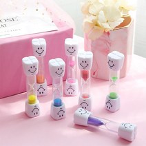 미소 덴탈 3분 아이 양치 시간 습관 모래시계 타이머 3분시계 양치모래시계 모래시계3분용 모래시계욕실용 모래시계 인테리어모래시계 컬러모래시계, 1덴탈모래시계-블루