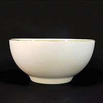 NUNUBITEL_골드라인 신대접 한식밥공기 일식 유럽풍 음식플레이팅 도자기밥그릇 신혼 혼수 테이블웨어_NUB누비텔레숍, 옵션이없는_단일품목입니다