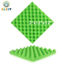 방음벽 흡음제 방음스펀지 방진매트 acustic foam wall panel 6 12 24 pcs 사무실 스튜디오 룸 어쿠스틱 트리트먼트 홈 인테리어 고밀도 계란 상자 폼 패널, jd-그린, 중간 밀도, 24개
