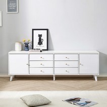 1800 8칸 다용도 거실장 4색상 49인치 AV콘솔 테레비, 그레이