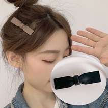 일호장신구 청순 일자 리본 머리핀 베이직 심플 데일리 헤어핀 국내배송