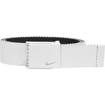 NIKE 나이키 남성용 스탠다드 뉴 테크 에센셜 리버시블 웹 골프 벨트 블랙/챠콜 원 사이즈, 화이트/블랙