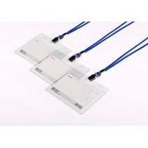 가로형 99mm x70mm 투명명찰 출입카드 10개 약사명찰, 청색