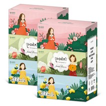 한예지 캐릭터 천연펄프 미용티슈 200매 3입 2팩, 단품