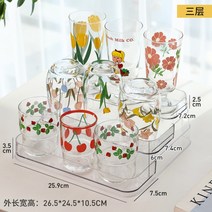 머그컵 선반 아크릴 수납장 러블리 포인트 인테리어 미니 진열장 장식장, G