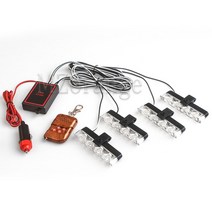 4LED 스트로브 조명 경찰 점멸 스트로보 스코프 자동차에 대한 fso 자동 플래시 led 라이트 깜박임, [04] wireless 4 LEDs, [10] Yellow and Green