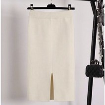썬왕 H라인 밴딩 뒷트임 니트롱스커트