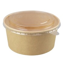 사다팩 샐러드 닭강정 크라프트 다용도컵 KP종이용기 1000ml 뚜껑 용기, 50개 세트