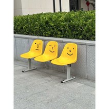 웨이딩 버스 정류장 의자 병원 약국 긴의자 대기, 3인용 이모티콘