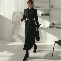 떳다그녀 하이로 울 롱 코트 & 벨트 SET