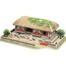 DIY 입체 퍼즐 조립 키트 초가집, 단품, 단품