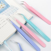 PK글로벌 3pcs 잔털제거 족집게 네일아트 비즈공예 다용도 정밀핀센, 그린, 일자형, 3개입