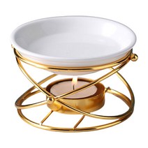 무드 캔들 워머 양키 라이터Diffuser Geometric Office Ceramic Melt Warmer Oil Burner therapy Candle Ho, 01 황금