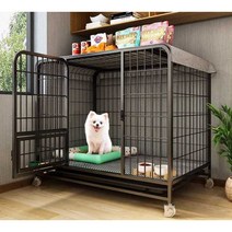 펫도어 애견 울타리 반려동물 고양이 철장 펜스 보호, 블랙 85x60x70