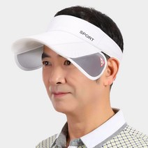 와이드 골프 썬캡 모자 자외선차단 스포츠 썬캡, 블랙