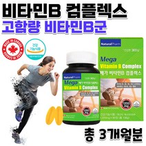 약국 홈쇼핑 캐나다 코스트코 고농축 고용량 청소년 중학생 고3 수험생 직장인 비타민 B 비군 예비아빠 지칠때 피곤할때 비타민B 임산부 임신 출산후 비타민 영양제 정제 약 3개월분, 1200mg 90정