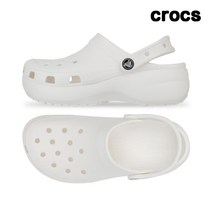 크록스 클래식 플랫폼 클로그 여성 샌들 화이트 206750-100