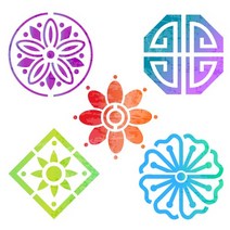 [판박이네1754]전통문양 스텐실도안 (2종 택1), 1개