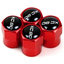 볼보 XC90 XC60 V40 V60 자동차 액세서리용 컬러 휠 타이어 커버 트럭 범용 에어 밸브 방진 4 개, 빨간