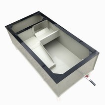 페닌슐라쿠터 거북이어항 청거북 사육장 배수 육지, A 화이트 80x45x33cm
