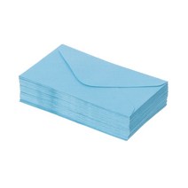 50pcs 레트로 빈 미니 종이 봉투 웨딩 파티 초대장 인사말 카드 선물, 하늘색