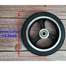 저렴한 5.5 인치 스쿠터 휠 PU 휠 스쿠터 타이어 휠체어 뒷바퀴 공장 원래 스쿠터 바퀴, [01] 1 Piece Wheel