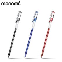 모나미 중성펜 젤라인 0.4mm 젤라인 젤볼펜 진한잉크 모나미 중성펜 선명한중성펜 얇은중성펜 진하고깔끔, 적색