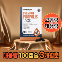 기침 가래 몸속 코 감기 축농증 염증 에좋은 영양제 입병 혓바늘 구내염 마른 기침 비염 기관지염 약 3개월분 대용량 뉴질랜드산 프로폴리스 최대함량 비타민E 건강기능식품 식약처 인증, 1상자(100캡슐) 3개월분_사은품패치