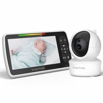 베이비캠 홈캠 펫캠 가정용cctv 반려견 반려묘 강아지 원격 팬 틸트 줌 카메라 및 오디오가 포함된 5인치 자장가 mboss 비디오 모니터 양방향 토크 복스 모드, 초록