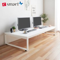 e스마트 철제 2인용 좌식책상 1600x600, 카페애쉬-화이트다리