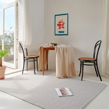 픽셀 아트 사계절 평직 러그 카페트 100x100cm
