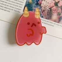 귀여운그립톡 귀여운 투명 그립톡 스탠드 브래킷 톡 홀더 핑거링, 레드 팬텀