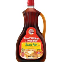Peal Milling Company 펄 시럽 & 믹스 콤보 945025, 버터 리치 시럽 36oz