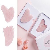 핑크로즈괄사마사지기 괄사마사지 얼굴 페이스롤러 승모근 종아리 두피 마사지도구 부모님선물, 핑크로즈괄사마사지기_하트