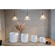 테라조화분 시멘트 인테리어 고급 화분 원형 15/20/25/30cm 물받침포함, 화이트 테라조화분