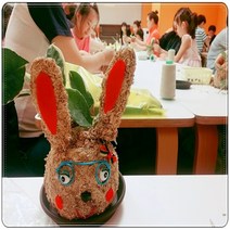 토끼 토피어리재료 미니화분 체험학습 공기정화, 산타할아버지