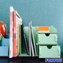 ForU834 DIY 책꽂이 겸용 데스크 오거나이저 생활잡화 보관함대사이즈 데스크맞춤, 블루*본상품