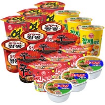 오뚜기 농심 소컵라면 6종 18개입 (진라면 매운3+신라면3+육개장사발면3+참깨라면3+오징어짬뽕3+열라면3), 1세트