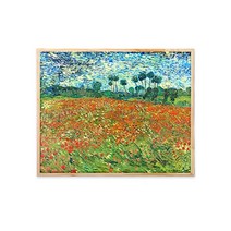 세계명화 편백나무액자-소형[양귀비들판], 단품