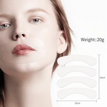 목세로주름 세로목주름 일일일팩 눈밑주름패치 목주름팩 실리콘팩 실리콘 주름 방지 패드 얼굴 이마 목 핸드 케어 스티커 노화 피부 리프팅 도구 패치재사용 가능한 아름다움, 08 4 pcs lip patch