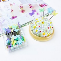 헤세드 NEW) 파스텔 시침핀 시리즈(100개입), 파스텔 나비