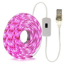 식물조명 식물led 식물등 성장 빛 전체 스펙트럼 usb 성장 빛 스트립 0.5m 1m, 핸드 스위프 스위치, 방수 없음