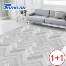 파크론 층간소음매트 미끄럼방지 1+1 헤링본우드 우리가족 놀이방매트 200x140x1.0cm, 그레이
