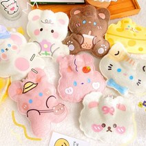 보온 물주머니 실리콘 온수 핫팩 따뜻한 캠핑 겨울 손난로, 양털 캐릭터 손난로 D타입