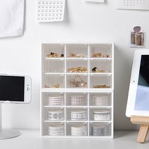 9칸 데스크 미니 서랍 플라스틱 정리함 소품 정리 수납함 화장대 수납함 수납정리함, 단품, 단품