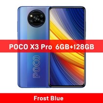 글로벌 버전 POCO X3 Pro 6GB 128GB8GB 256GB NFC 스마트폰, Glass n Nillkin 케이스, 6GB 128GB 블루