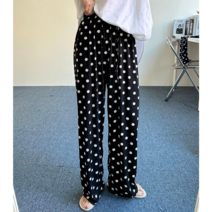 [엘샾] 찰랑 밴딩 와이드 팬츠 땡땡이 여름 냉장고 쿨바지