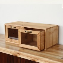 원목 선반 내추럴 수납함 2단 미니서랍 소품 정리함 엔틱 우드박스, 단품