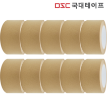 [당일출고] 크라프트테이프 종이 박스테이프 포장 라이트브라운 48mm x 40M 10개입, 10개