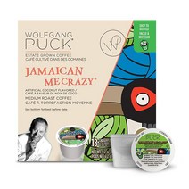 Wolfgang Puck 커피 캡슐 자메이칸 미 크레이지 미디엄 로스트 큐리그 K-Cup 커피머신과 호환 가능 18개입, Jamaican Me Crazy, 18 Count (Pack of 1)